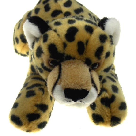 Leopard Plush Toy Cheetah Spots Zoo Stuffed Animal Birthday Gift Soft - Picture 2 of 4